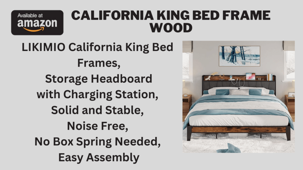 California king bed frame wood