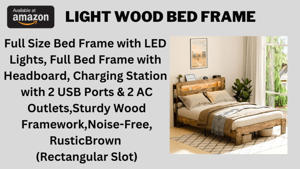 Light Wood Bed Frame