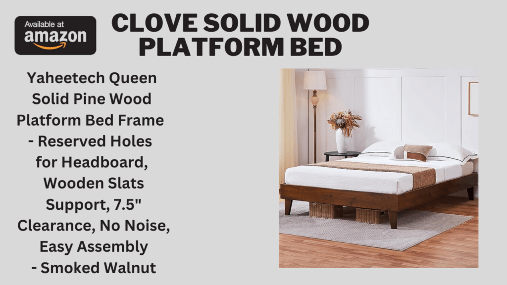 Clove Solid Wood Platform Bed