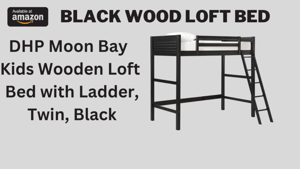 Black Wood Loft Bed