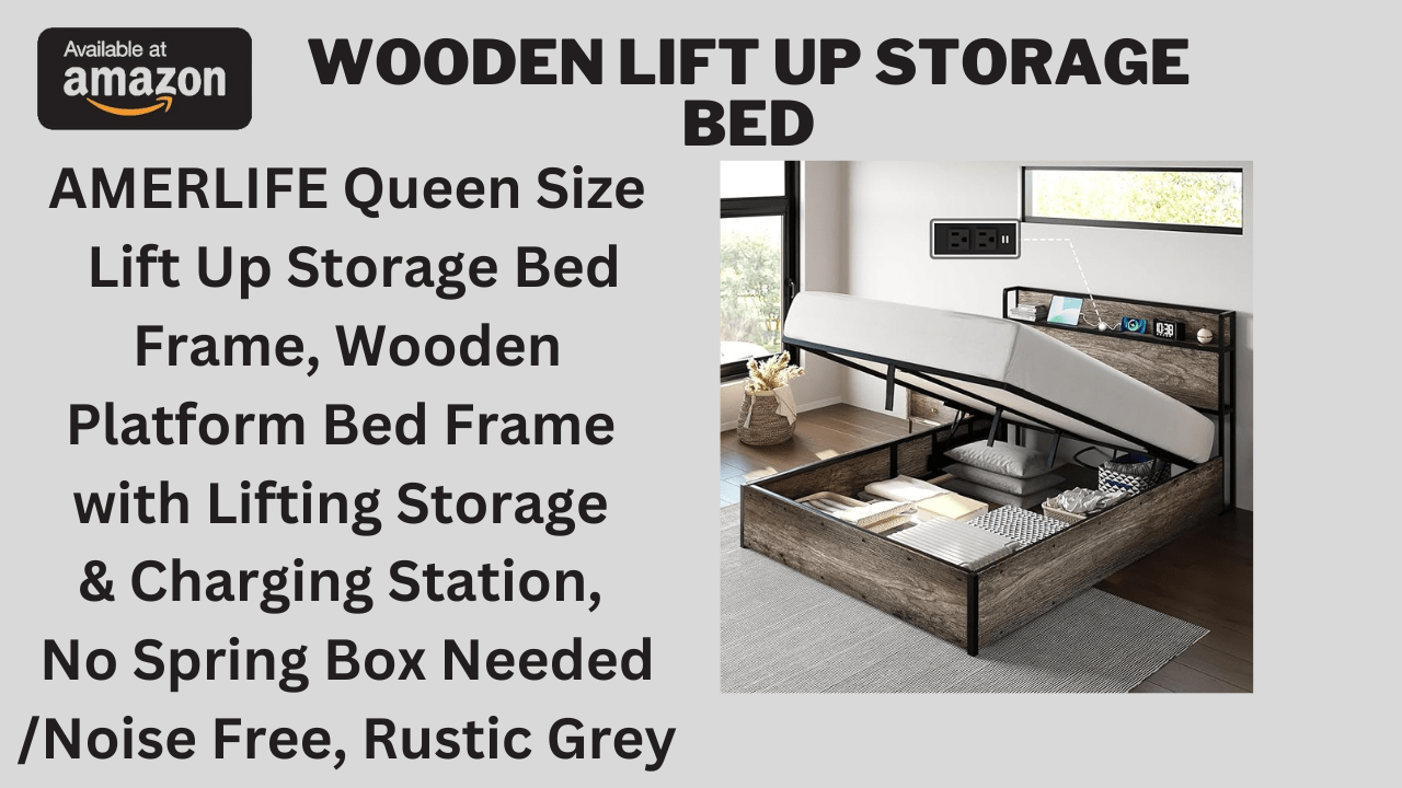 Wooden Lift Up Storage Bed